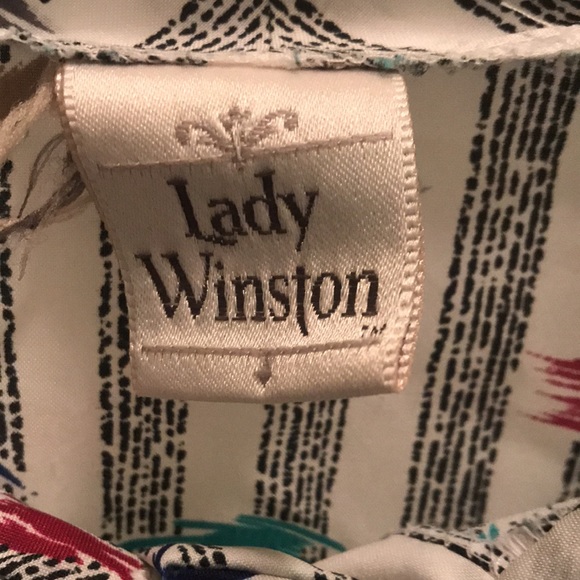 Vintage Lady Winston☀️Pussybow button down - Picture 11 of 11
